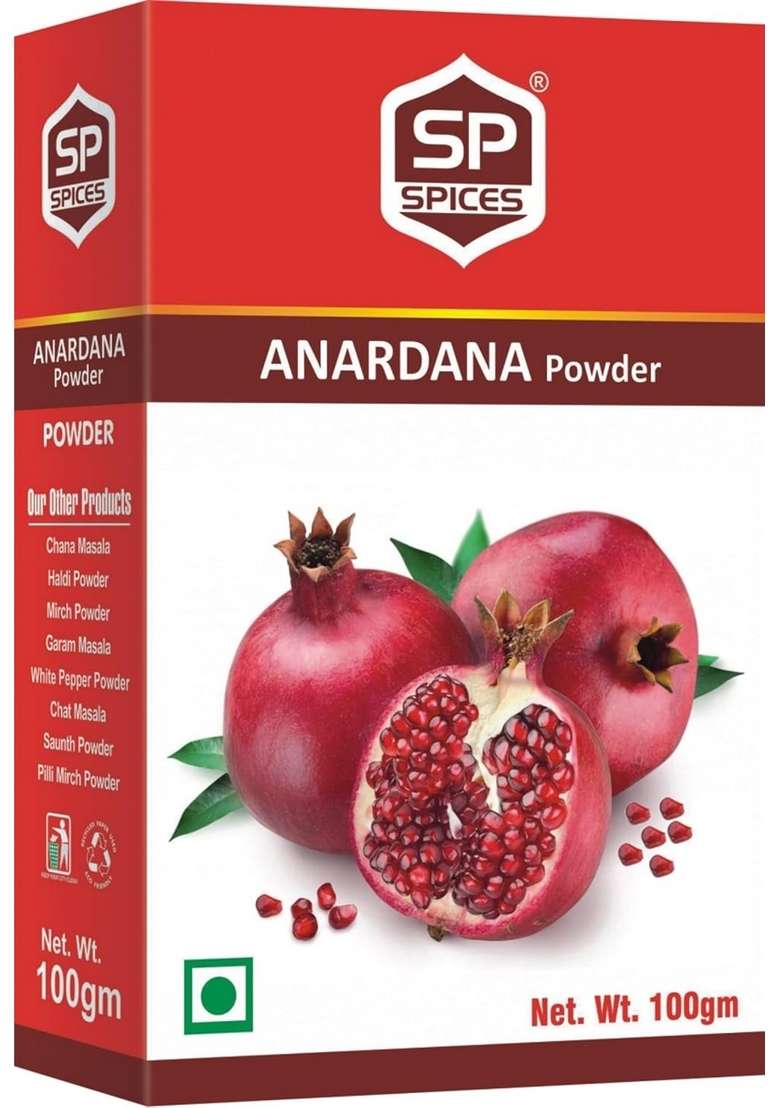 SP SPICES 200 gm Pouch - Swarn Paras Pure Anardana Powder Natural Organic Dried Pomegranate Seed Rich Flavor & Aroma - Indya