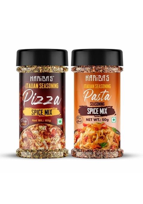 HARIBAS Combo Pasta and Pizza Seasoning Masala 50gm Each