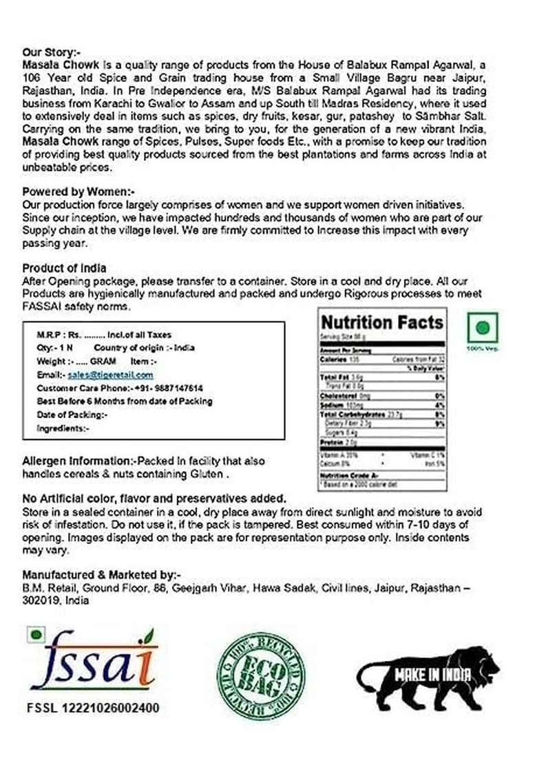 Masala Chowk Natural Methi (Fenugreek) Whole, 1Kg - Indya