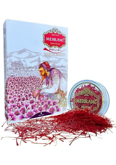 Mehrang Saffron Original Kashmiri 2 Grams | Kashmir Kesar Keshar A+++ Grade Luxury Quality Grown in Farms of Pampore ISO 9001:2015, 22000-2018, HACCP, GMP Certified Pack 1