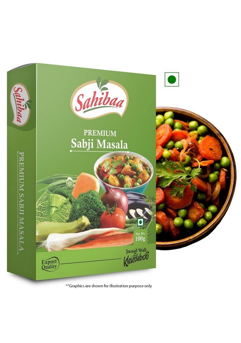 Sahibaa SABJI MASALA POWDER (Pack of 2) | 100 g Each & Spices No Preservatives Artificial Color