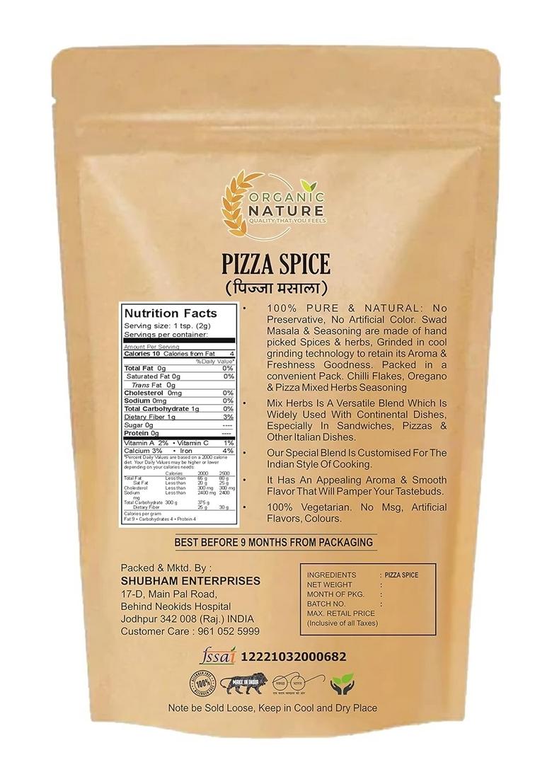 ORGANIC NATURE Pizza Spice Mix Herbs Oregano Seasoning Pack of 100 GRAM