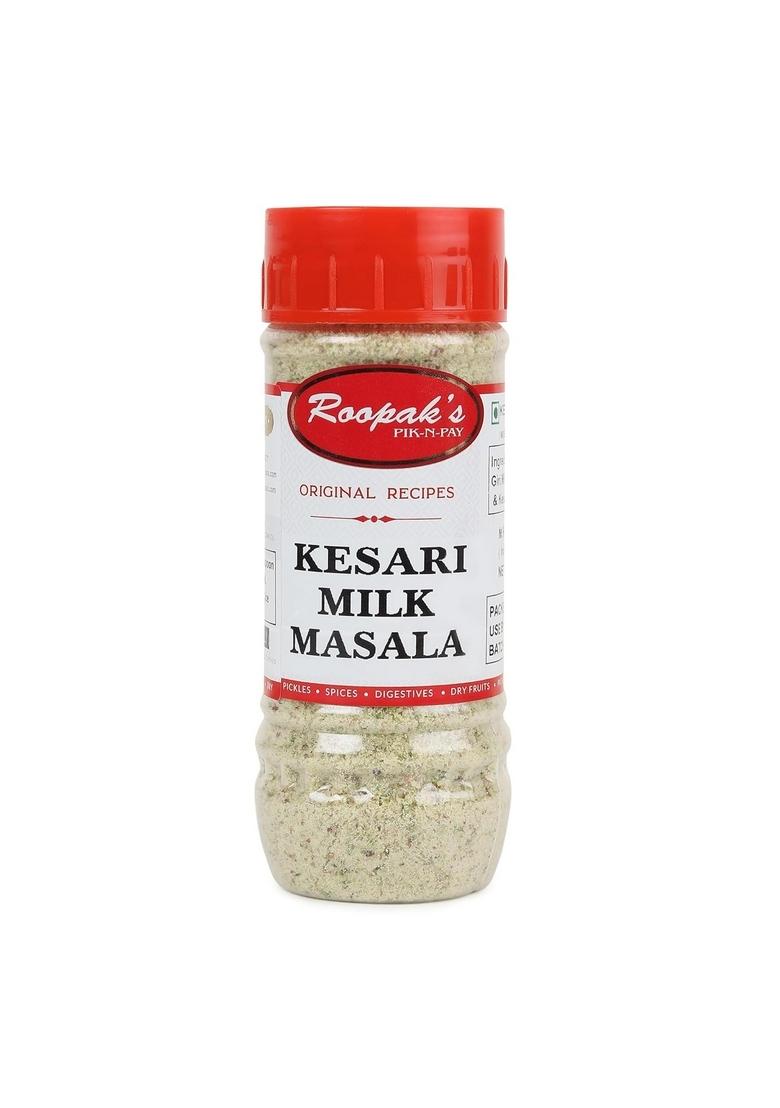 ROOPAK'S PIK-N-PAY Kesar Milk Masala – 125gm | Premium Saffron & Spice Blend for Rich, Aromatic Drinks Ready To Use Flavour Enhancer With No artificial Additives