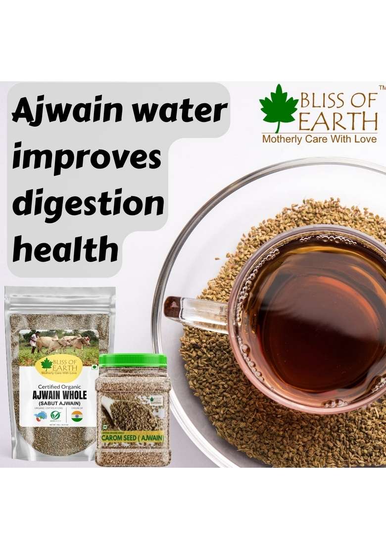 BLISS OF EARTH 400gm Certified Organic Carom Seed - Indya