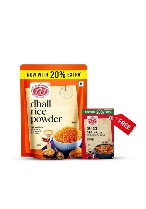 777 Dhall Rice Powder 120g (Pack of 3) | FREE 50g Subzi Masala