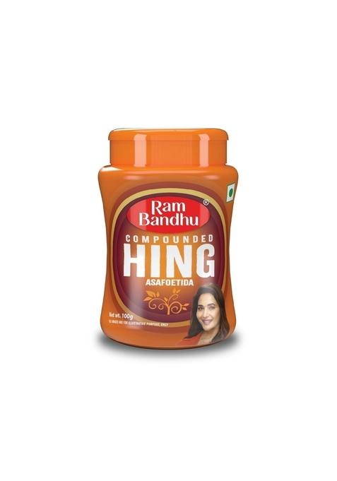 Ram Bandhu RAMBANDHU COMPOUNDED HING POWDER 100G DABBI X 2 | Pack of brings a strong, aromatic flavor to your dishes With two convenient dabbis in the this essential spice enhances cooking authentic taste