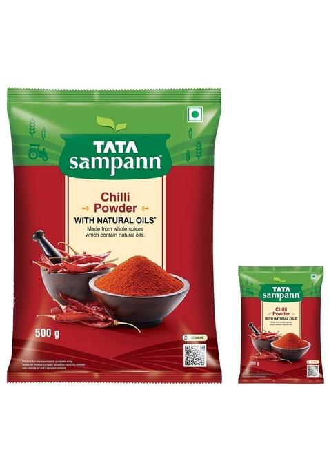Tata Sampann Chilli Powder With Natural Oils, 500g & 200g