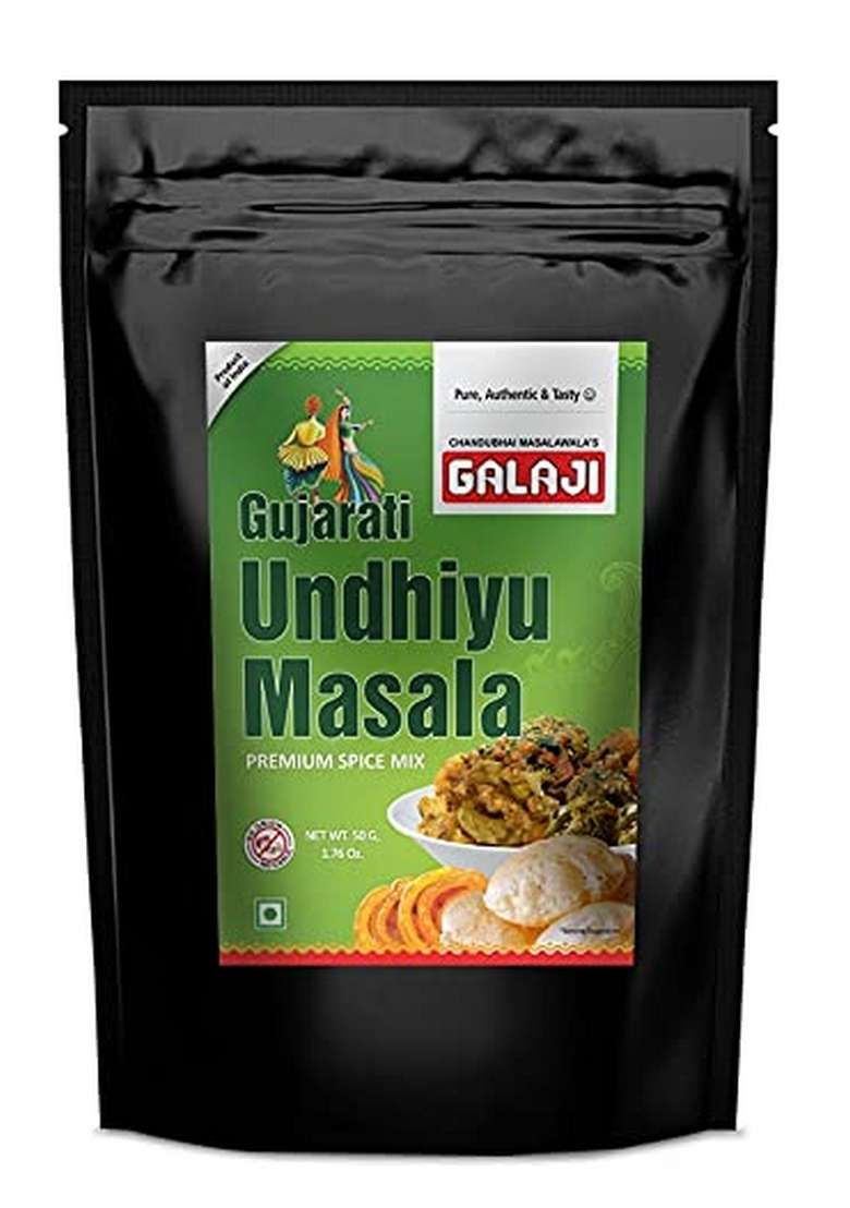 GALAJI Gujarati Undhiyu Masala 50 Grams Homemade Powdered | for Healthy Cooking Ready to Cook All Seasonings Spices Pure & Hygiene Spice Mix - Indya