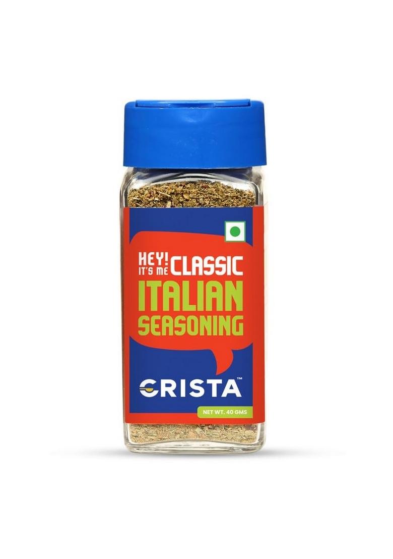 CRISTA Classic Italian Seasoning | Pizza & Pasta Vegan Fresh Flavourful Zero added Colours, Fillers, Additives Preservatives 40 gms