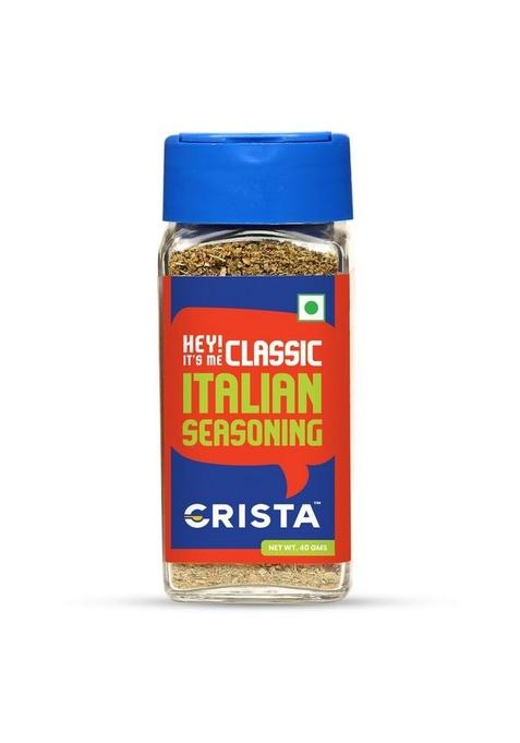 CRISTA Classic Italian Seasoning | Pizza & Pasta Vegan Fresh Flavourful Zero added Colours, Fillers, Additives Preservatives 40 gms