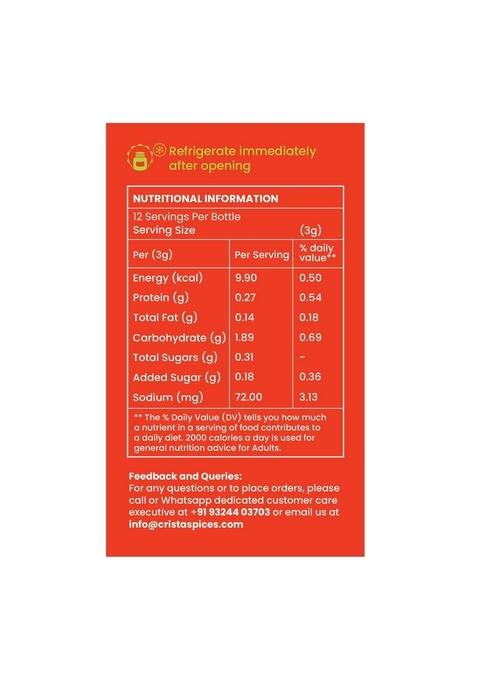 CRISTA Classic Italian Seasoning | Pizza & Pasta Vegan Fresh Flavourful Zero added Colours, Fillers, Additives Preservatives 40 gms