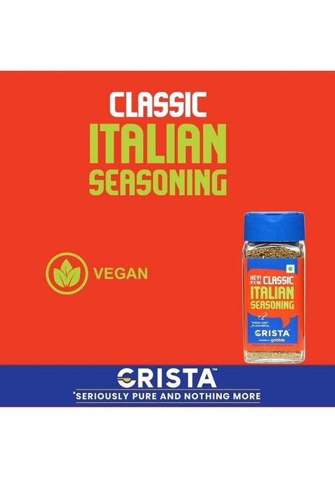 CRISTA Classic Italian Seasoning | Pizza & Pasta Vegan Fresh Flavourful Zero added Colours, Fillers, Additives Preservatives 40 gms
