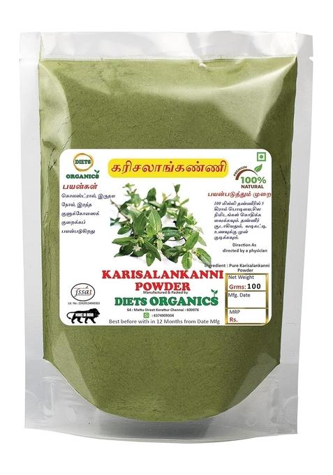 DIETS ORGANICS White Karisalankanni Powder | Bringaraj Kayonni false Daicy -100Gms pack of 1