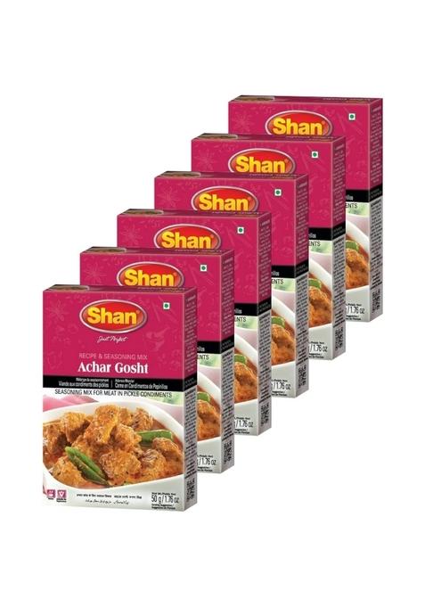 Shan Achar Gosht Masala, 6 x 50 g