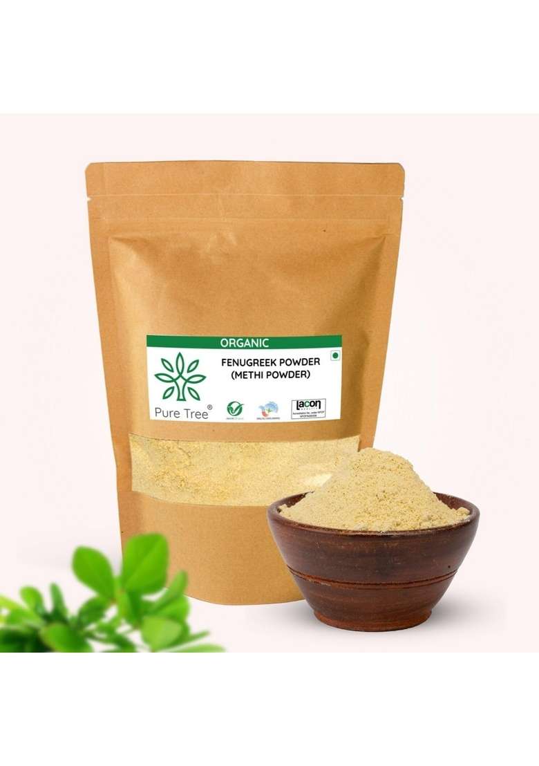 Pure Tree Certified Organic Fenugreek Powder | 100 g Methi Seed Edible Menthulu - Indya