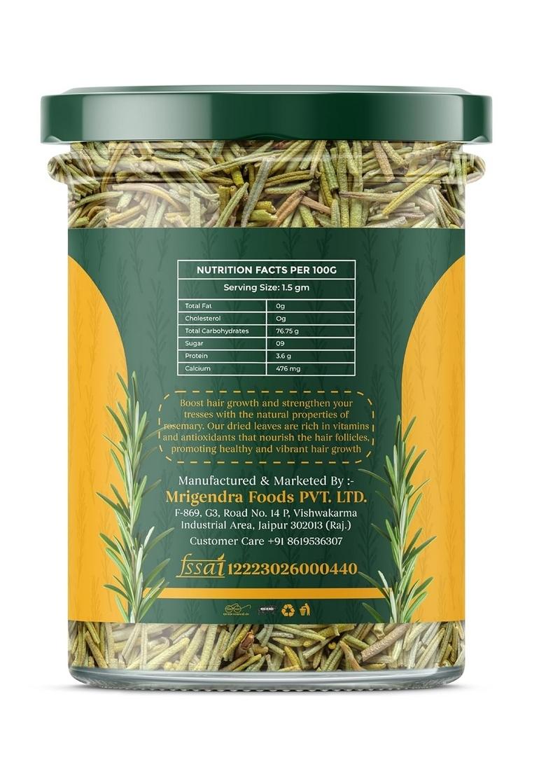 GreenFinity Sun Dried Rosemary Leaves For Hair Growth Aromatic Herb Cooking, Seasoning, Soups, Salads, Herbal Teas And Garnishing|Healthy Eye Problems, Hair, Immunity Digestion ,100 Gram