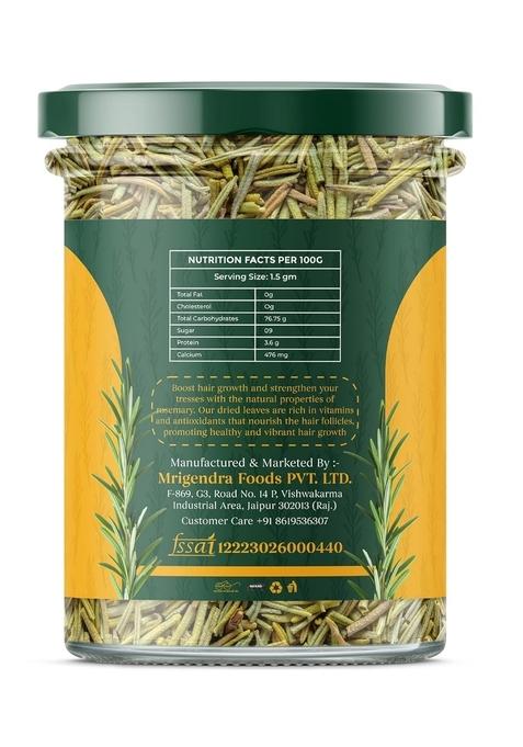GreenFinity Sun Dried Rosemary Leaves For Hair Growth Aromatic Herb Cooking, Seasoning, Soups, Salads, Herbal Teas And Garnishing|Healthy Eye Problems, Hair, Immunity Digestion ,100 Gram