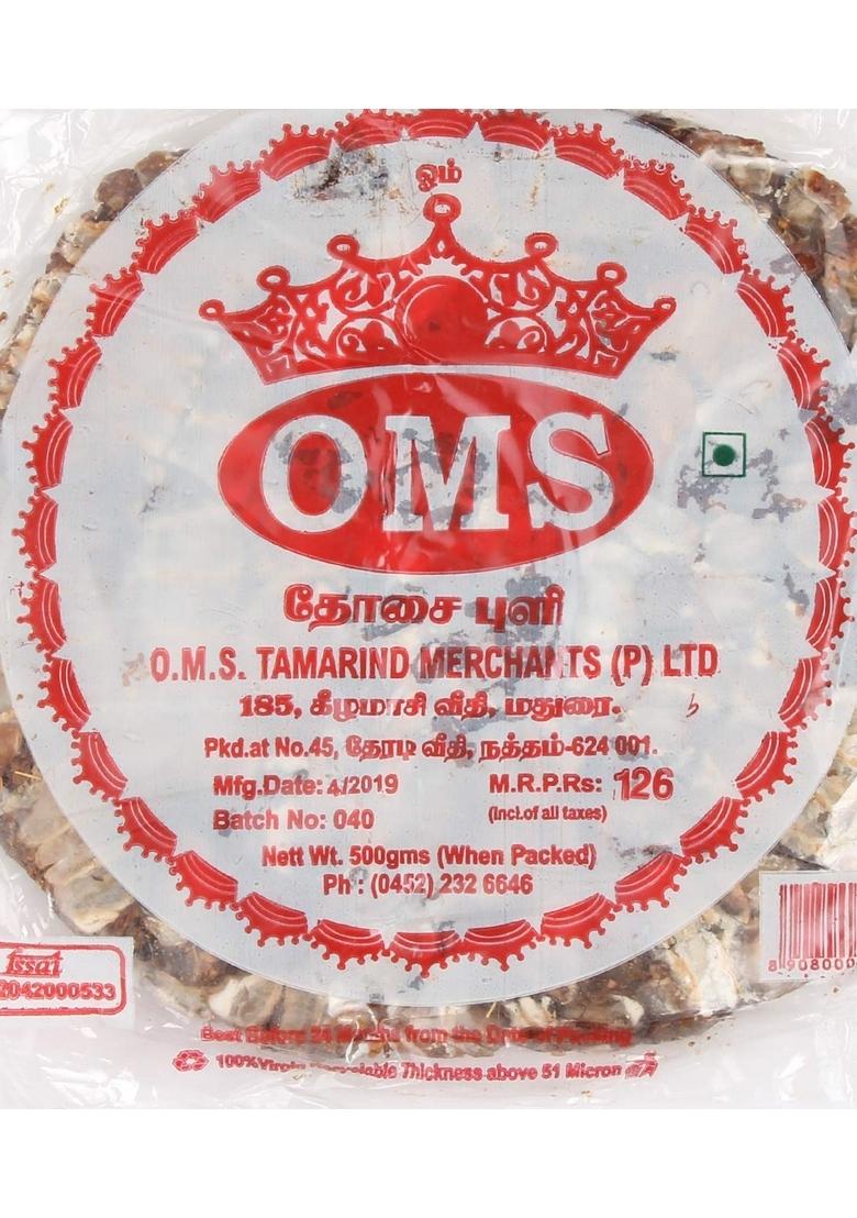OMS CROWN DOSAI 1 KG Premium Dry Organic Tamarind Seedless Imli Chintapandu Puli 1kg