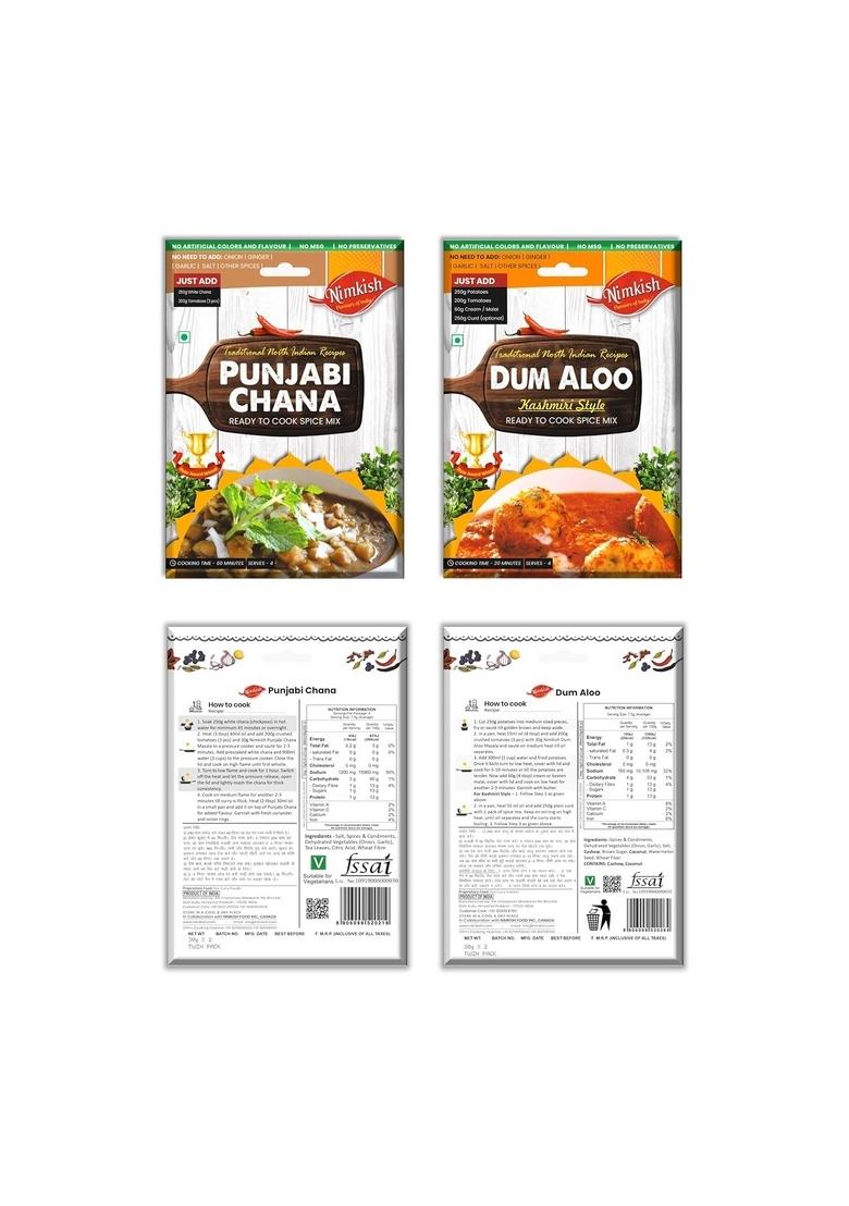 Nimkish Veg. Ready to Cook Spices Combo Pack of 10, Quick and Tasty Meals, Instant Masala, Premix