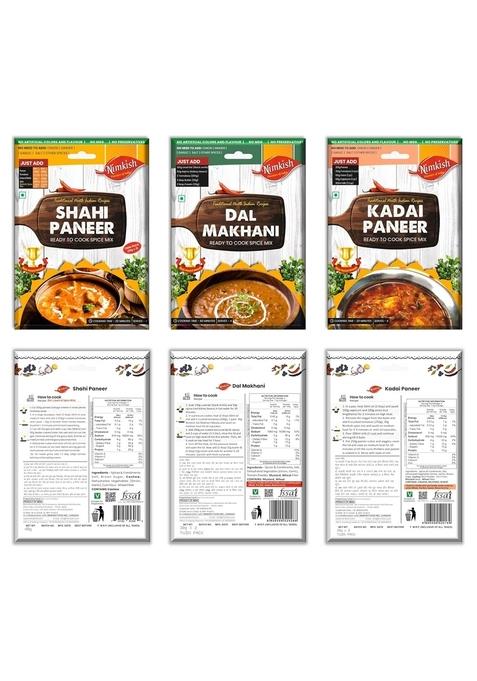 Nimkish Veg. Ready to Cook Spices Combo Pack of 10, Quick and Tasty Meals, Instant Masala, Premix