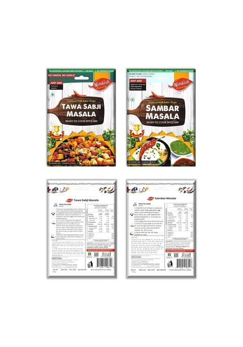 Nimkish Veg. Ready to Cook Spices Combo Pack of 10, Quick and Tasty Meals, Instant Masala, Premix