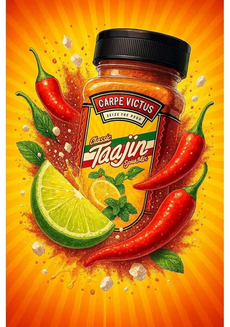 CARPE VICTUS Tajin Spice Mix Pack of 2 (100 gms each), Taajin Seasoning for Juices, Fruits, Cocktails, Snacks, Salads, Chilli Lime Masala Drinks, Mexican Masalas Cooking & Garnishing - Indya