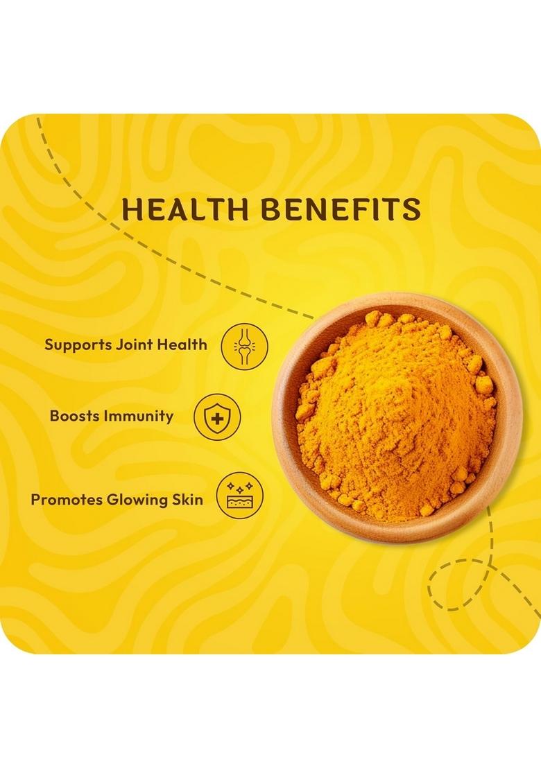 KALSUBAI PUREST Turmeric Powder | Pure Organic Natural, High Curcumin Ayurvedic Benefits Ideal for Cooking & Skincare (500gm)