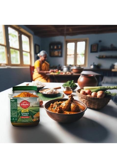 KALSUBAI PUREST Turmeric Powder | Pure Organic Natural, High Curcumin Ayurvedic Benefits Ideal for Cooking & Skincare (500gm)