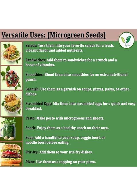 IAgriFarm Microgreens Sprouting Seeds/Amaranthus Seeds (Red & Green), Coriander,Fenugreek Methi, Wheat Grass, Mustard /100g*6, Untreated Seed,Easy Grow