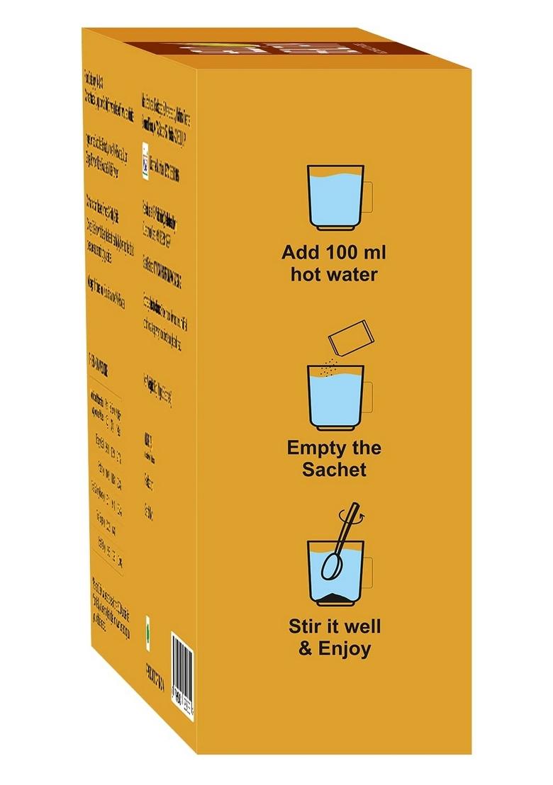 Hello Healthy Adraki Tulsi Chai | Instant Ginger Tea Premix Adrak Mix Readymade Powder Pack of 16 Sachets (11 g Each) Rich in Antioxidants, Supports Digestion