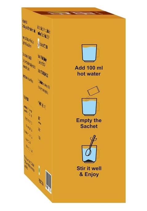 Hello Healthy Adraki Tulsi Chai | Instant Ginger Tea Premix Adrak Mix Readymade Powder Pack of 16 Sachets (11 g Each) Rich in Antioxidants, Supports Digestion