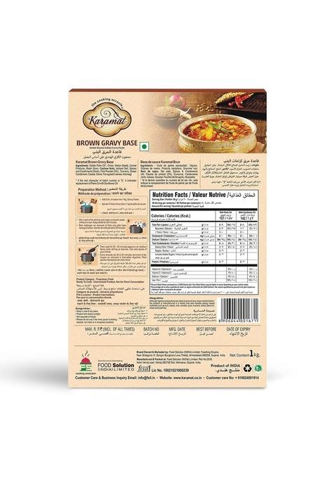 Karamat Brown Gravy Base (Veg, 1 Kg. Mix), Ready to Cook Paste, Instant Food Mix, Onion Based Indian Curry and Mughlai Delicacies, MYO