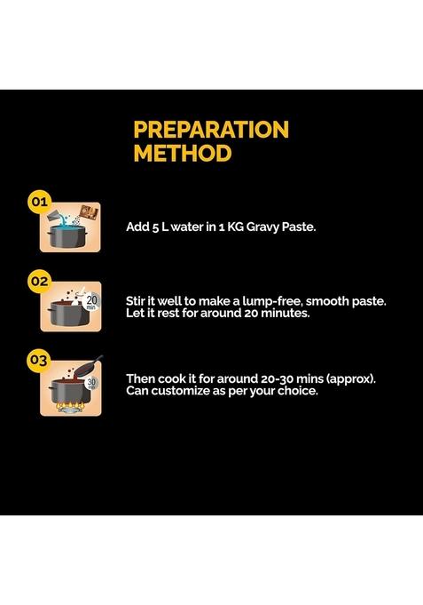 Karamat Brown Gravy Base (Veg, 1 Kg. Mix), Ready to Cook Paste, Instant Food Mix, Onion Based Indian Curry and Mughlai Delicacies, MYO