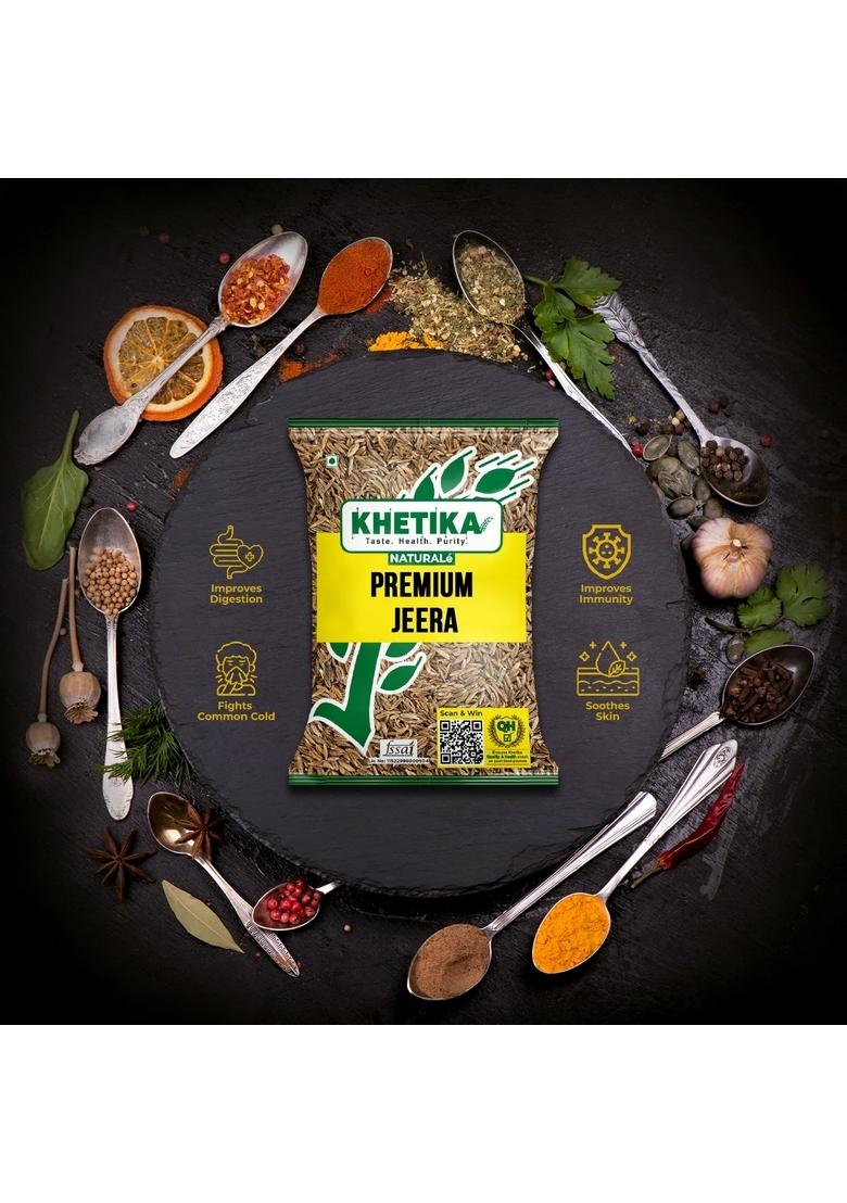 KHETIKA Naturale Premium Jeera | Whole Cumin Seeds 500gm