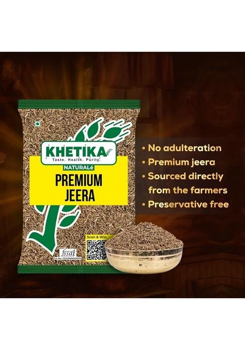 KHETIKA Naturale Premium Jeera | Whole Cumin Seeds 500gm