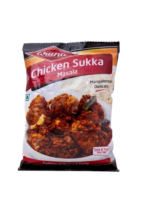ARUNA Mangalore Chicken Sukka Masala Powder- 80g (Q&E) Ideal for Chicken/Paneer/Mushroom Sukka| Mangalorean Delicacy| No Added Preservatives