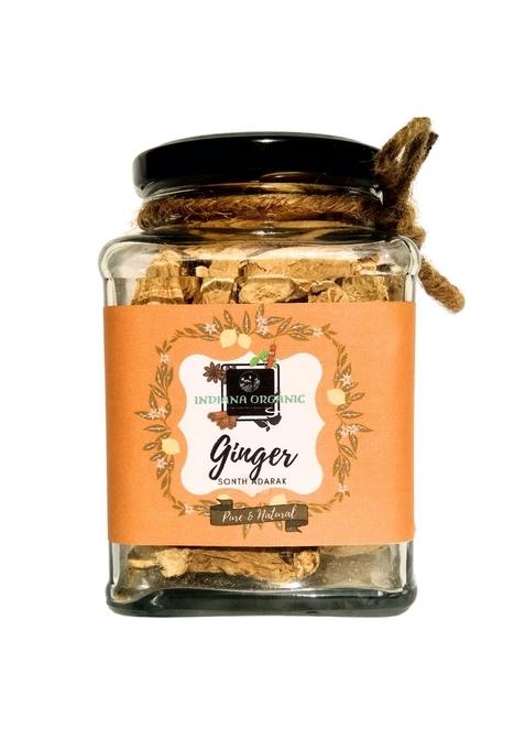 INDIANA ORGANIC Dry Whole Ginger, Sabut Sonth Adarak, 100 gram