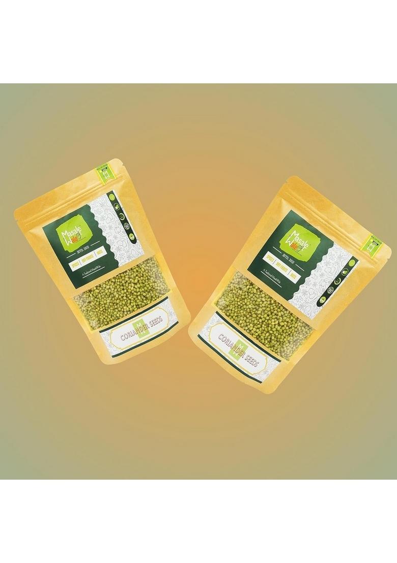TheMasalewale 200gm Coriander Seeds Whole|Khada Dhaniya/Sabut Dhaniya Deshi|Sundried Sortex Cleaned Rich In Essential Oil|Natural Green|No Added Flavours And Colour|100% Natural