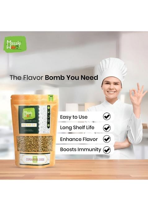 TheMasalewale 200gm Coriander Seeds Whole|Khada Dhaniya/Sabut Dhaniya Deshi|Sundried Sortex Cleaned Rich In Essential Oil|Natural Green|No Added Flavours And Colour|100% Natural