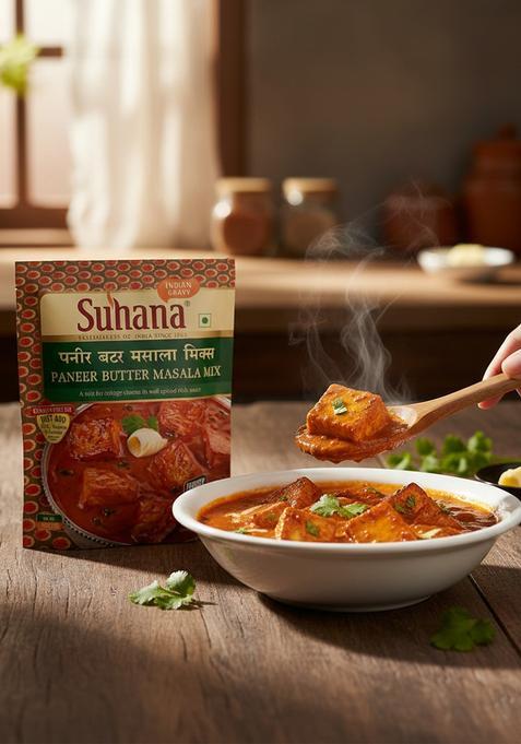Suhana Paneer Butter Masala 50g Pouch | Spice Mix Easy to Cook Pack of 9