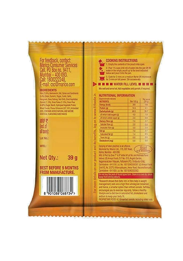 Saffola Masala Oats, Classic Masala, 40g (Pack of 6) - Indya