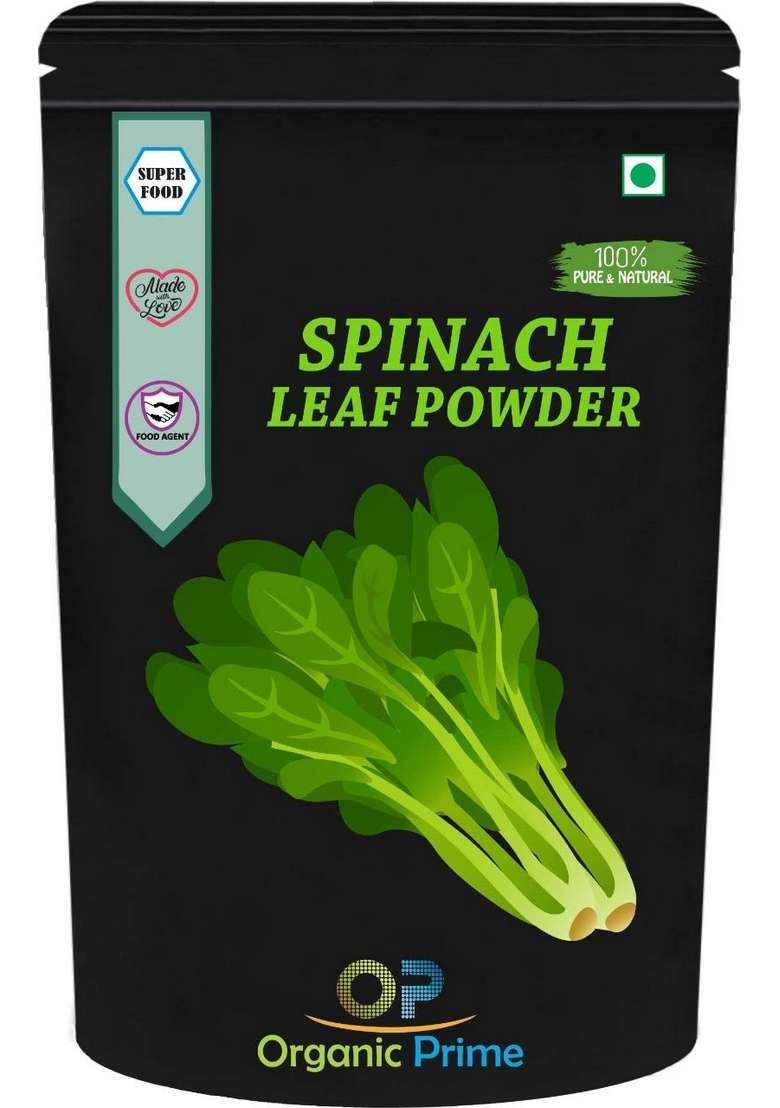 Organic Prime Green Spinach Leaf Powder | Palak - 500 GM by - Indya