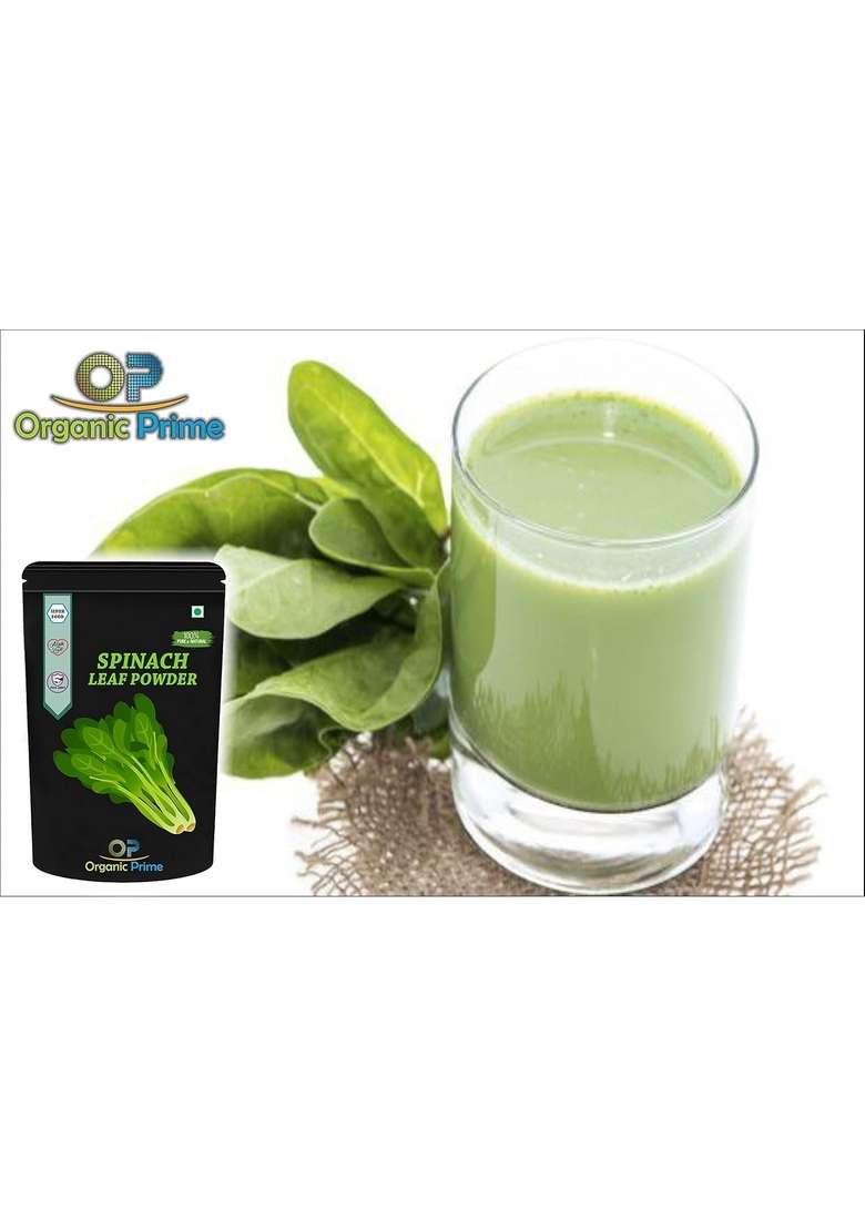 Organic Prime Green Spinach Leaf Powder | Palak - 500 GM by - Indya