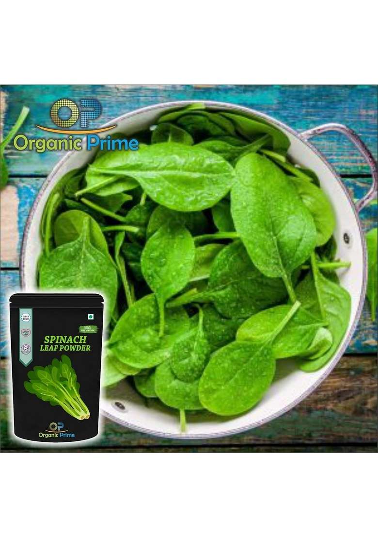 Organic Prime Green Spinach Leaf Powder | Palak - 500 GM by - Indya