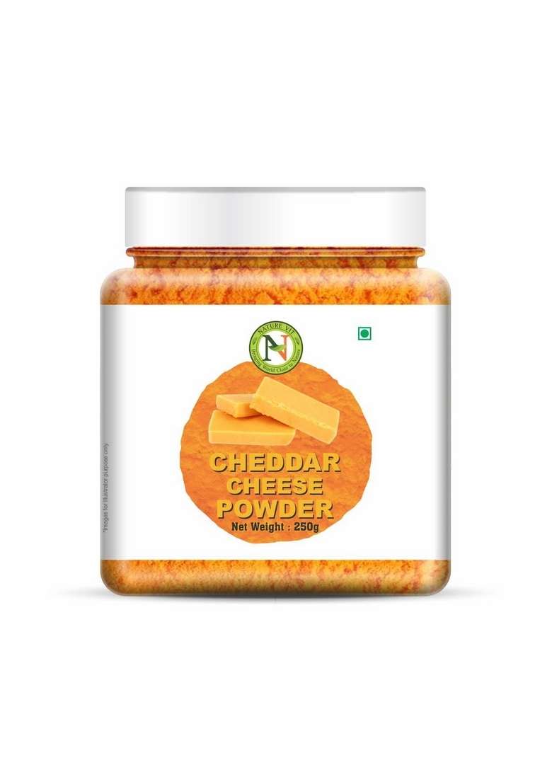 Nature Vit NatureVit Cheddar Cheese Powder, 250g | Powder For Popcorn Pizza Masala French Fries & Pasta Vegan Makhana - Indya