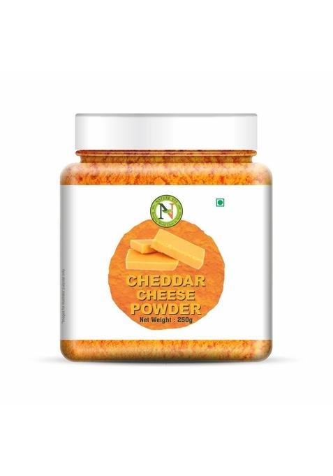 Nature Vit NatureVit Cheddar Cheese Powder, 250g | Powder For Popcorn Pizza Masala French Fries & Pasta Vegan Makhana