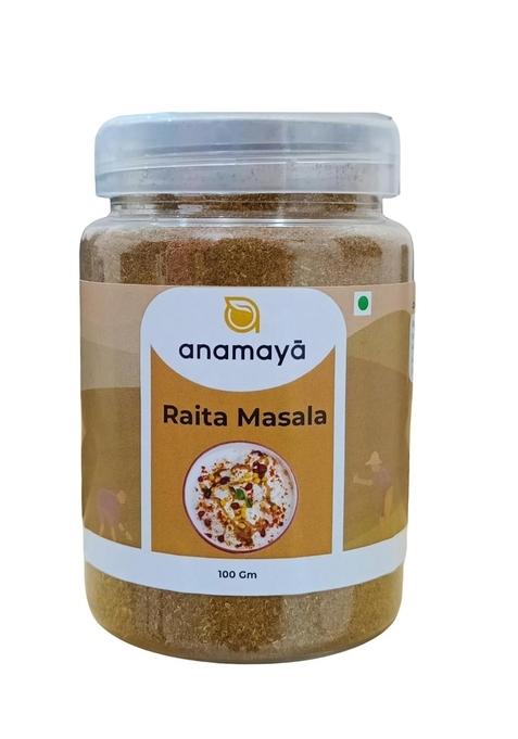 anamaya Raita Masala Powder | Dahi Bada Vada Authentic Spice Mix from Prayagraj Packed in an aesthentic food grade Jar 100 gms