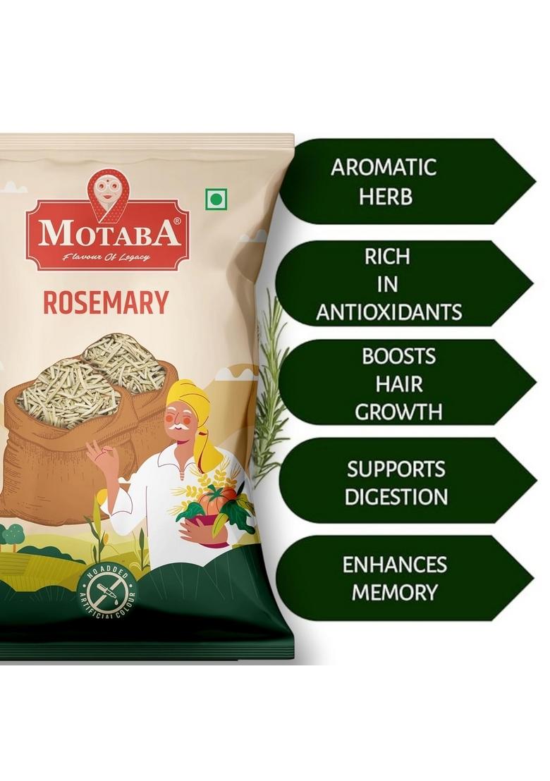 MOTABA Fresh Rosemary Dry Leaves (1kg) | 100% Pure Dried Leaf for Food, Skin Glow, Hair Gluten Free/Rosemary Foods & Growth Natural