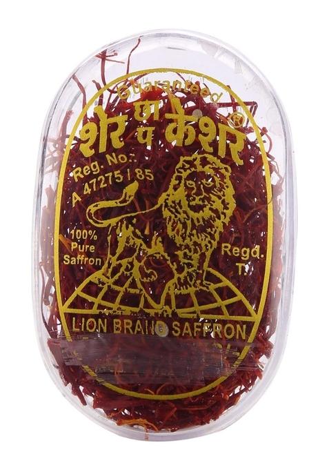 LION BRAND SAFFRON 1G Original Kashmiri Whole Lacha Keshar/Kesar For Biryani, Tea, Pooja And Milk (Pack Of 1 (1Gm))
