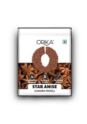 Orika Star Anise (Chakra Phool) Whole Spice | 100% Natural, Aromatic for Indian Cooking & Masala Chai 25g Pouch (1)